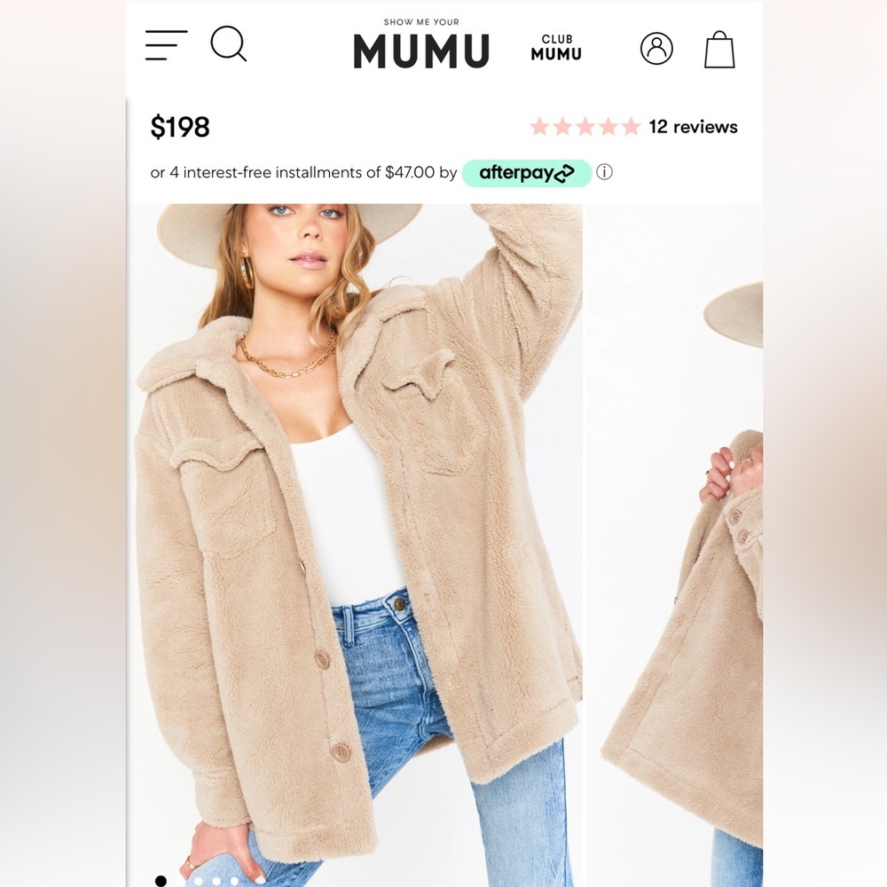 Show Me Your Mumu Taupe Faux Sherpa Shacket